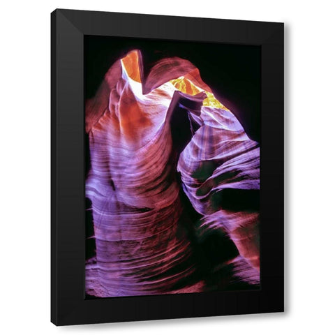 Arizona, Slot canyon in Upper Antelope Canyon Black Modern Wood Framed Art Print with Double Matting by Welling, Dave