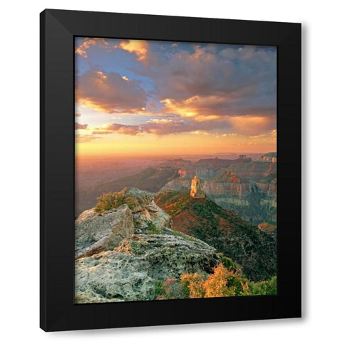 AZ, Grand Canyon, Point Imperial at sunrise Black Modern Wood Framed Art Print with Double Matting by Welling, Dave