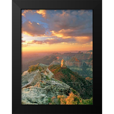 AZ, Grand Canyon, Point Imperial at sunrise Black Modern Wood Framed Art Print by Welling, Dave