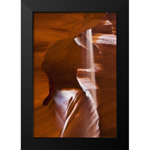 AZ Falling sand in  Upper Antelope Canyon Black Modern Wood Framed Art Print by Rotenberg, Nancy