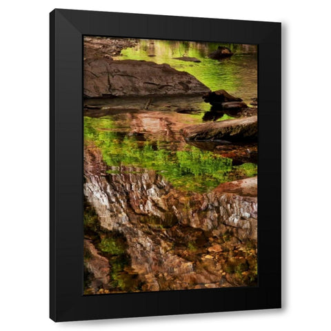 AZ, Sedona, Verdee Valley Spring reflections Black Modern Wood Framed Art Print with Double Matting by OBrien, Jay