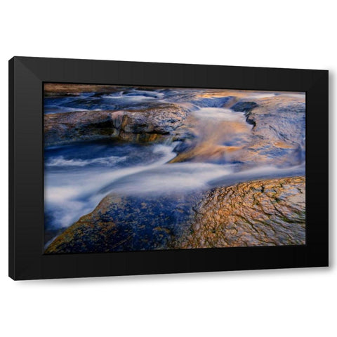 Arizona, Sedona Reflections on water over rock Black Modern Wood Framed Art Print by OBrien, Jay