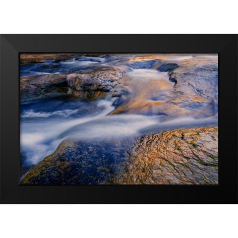 Arizona, Sedona Reflections on water over rock Black Modern Wood Framed Art Print by OBrien, Jay