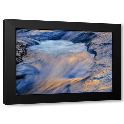 Arizona, Sedona Reflections on water over rock Black Modern Wood Framed Art Print with Double Matting by OBrien, Jay