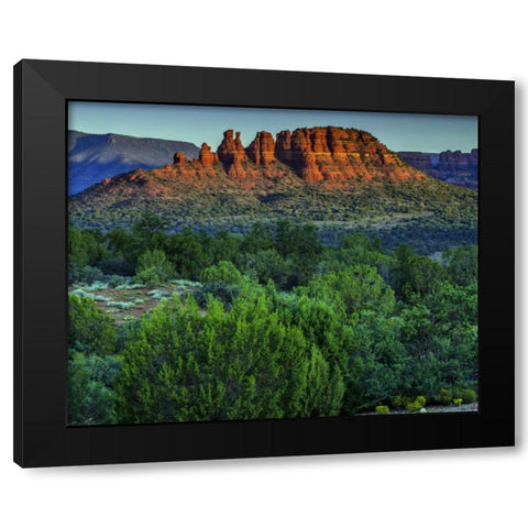 Arizona Sunset landscape in Red Rocks State Park Black Modern Wood Framed Art Print by OBrien, Jay