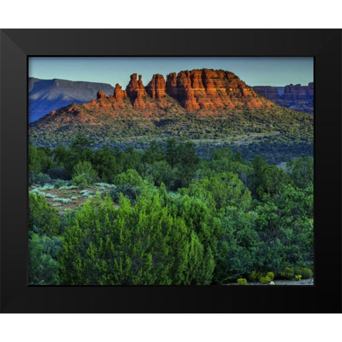 Arizona Sunset landscape in Red Rocks State Park Black Modern Wood Framed Art Print by OBrien, Jay