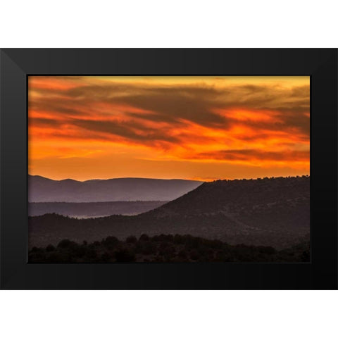 Arizona, Grand Canyon Sunset landscape Black Modern Wood Framed Art Print by OBrien, Jay
