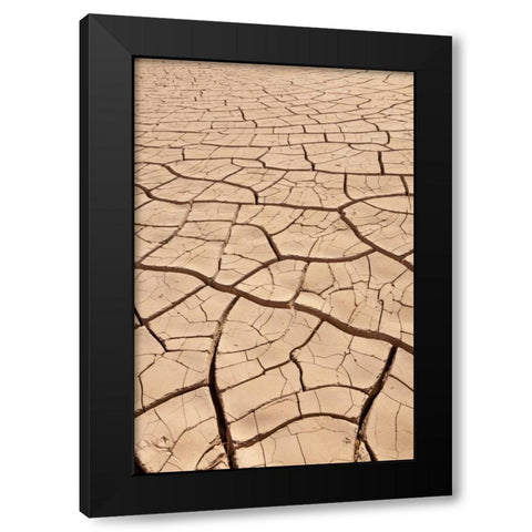Arizona, Gila Bend Dried river- bottom mud Black Modern Wood Framed Art Print by Paulson, Don
