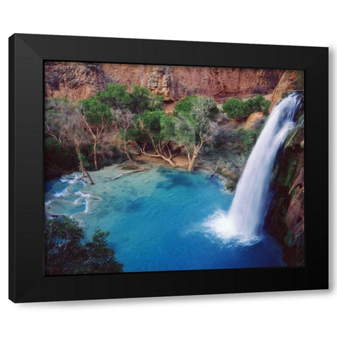 Arizona Havasu Falls in the Grand Canyon Black Modern Wood Framed Art Print with Double Matting by Talbot Frank, Christopher