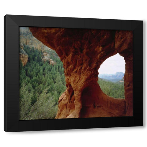 AZ, Sedona Natural sandstone and backcountry Black Modern Wood Framed Art Print with Double Matting by Talbot Frank, Christopher