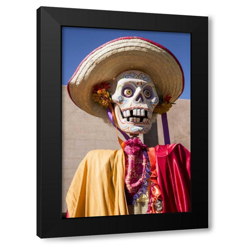 Arizona, Phoenix Skeleton wearing a hat Black Modern Wood Framed Art Print by Kaveney, Wendy