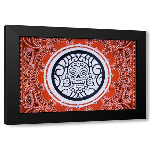 Arizona, Phoenix Bandana with skull design Black Modern Wood Framed Art Print with Double Matting by Kaveney, Wendy