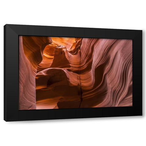 AZ, Canyon X Formation in eroded sandstone rock Black Modern Wood Framed Art Print by Paulson, Don