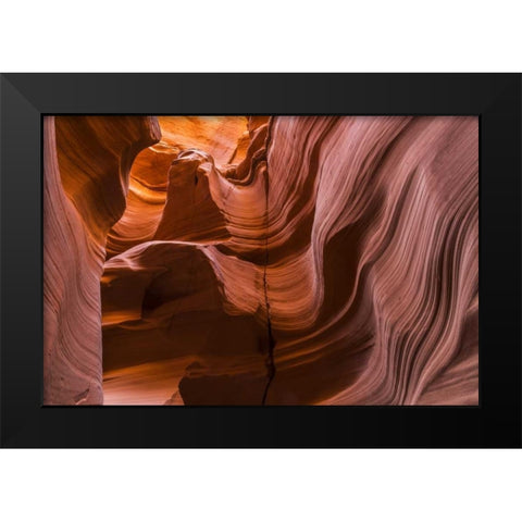 AZ, Canyon X Formation in eroded sandstone rock Black Modern Wood Framed Art Print by Paulson, Don