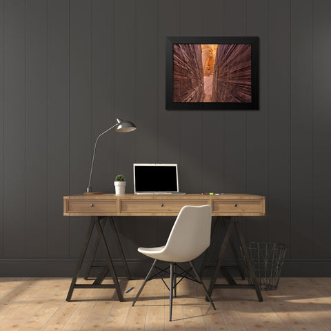 AZ, Canyon X Formations in eroded sandstone rock Black Modern Wood Framed Art Print by Paulson, Don