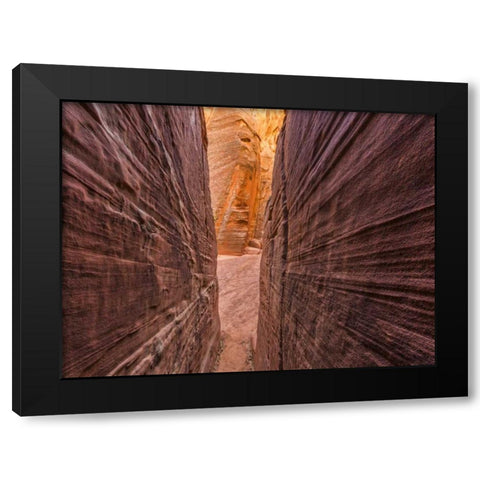 AZ, Canyon X Formations in eroded sandstone rock Black Modern Wood Framed Art Print with Double Matting by Paulson, Don