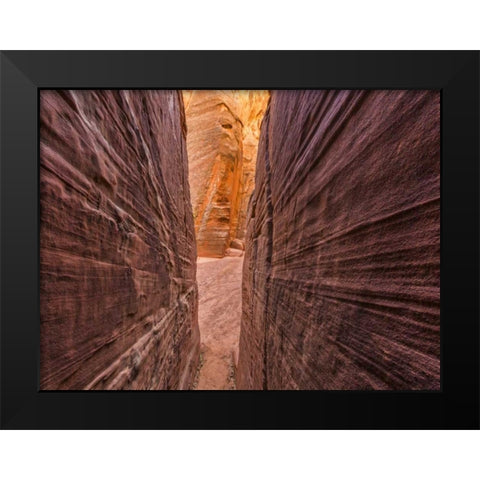 AZ, Canyon X Formations in eroded sandstone rock Black Modern Wood Framed Art Print by Paulson, Don