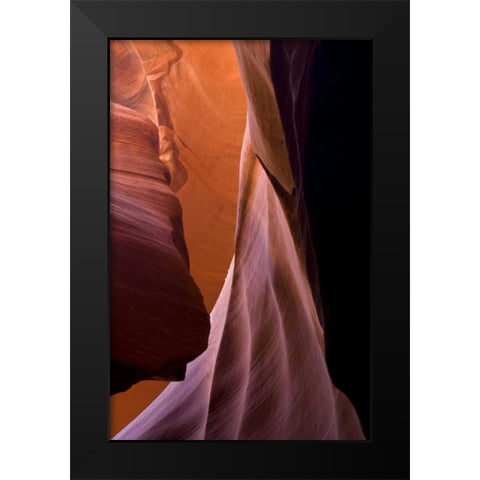 AZ, Sandstone formations in Antelope Canyon Black Modern Wood Framed Art Print by Rotenberg, Nancy