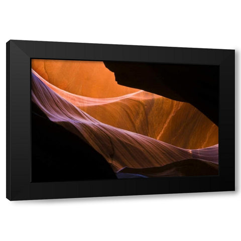AZ, Sandstone formations in Antelope Canyon Black Modern Wood Framed Art Print with Double Matting by Rotenberg, Nancy