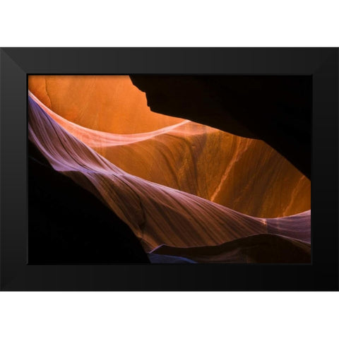 AZ, Sandstone formations in Antelope Canyon Black Modern Wood Framed Art Print by Rotenberg, Nancy