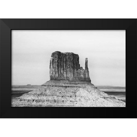 AZ, Formation in Monument Valley Black Modern Wood Framed Art Print by Flaherty, Dennis