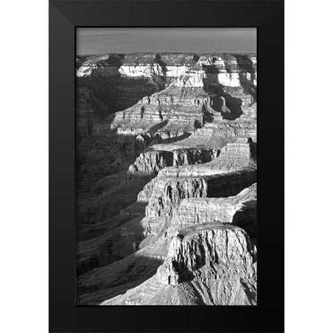 AZ, Grand Canyon, Landscape of eroded formations Black Modern Wood Framed Art Print by Flaherty, Dennis