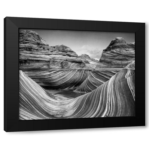 AZ, Vermilion Cliffs, Paria Canyon The Wave Black Modern Wood Framed Art Print with Double Matting by Flaherty, Dennis