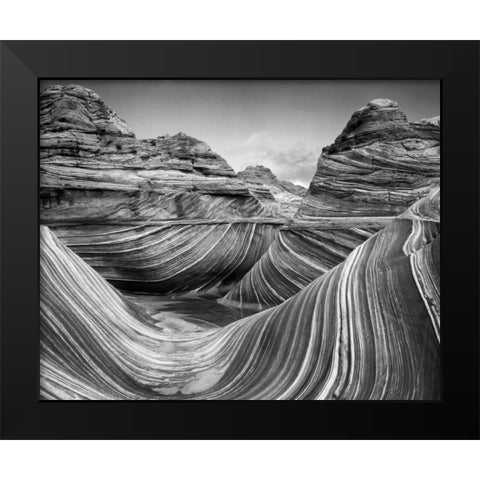 AZ, Vermilion Cliffs, Paria Canyon The Wave Black Modern Wood Framed Art Print by Flaherty, Dennis