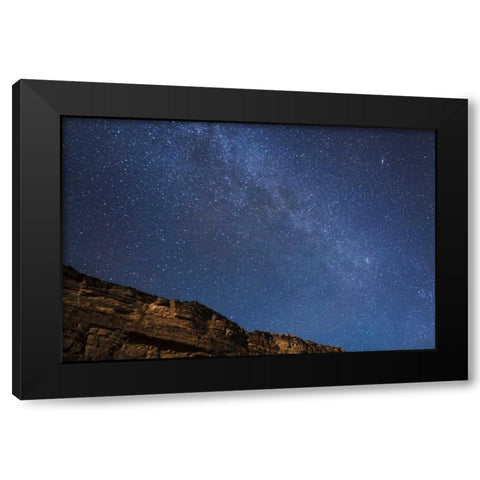 AZ, Grand Canyon, Milky Way above Marble Canyon Black Modern Wood Framed Art Print by Grall, Don
