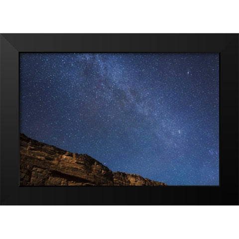 AZ, Grand Canyon, Milky Way above Marble Canyon Black Modern Wood Framed Art Print by Grall, Don