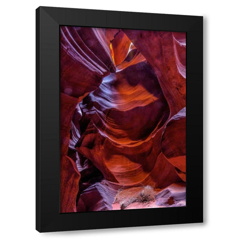 Arizona, Paige Rock patterns in Antelope Canyon Black Modern Wood Framed Art Print by OBrien, Jay