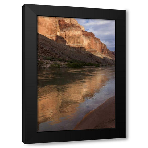 AZ, Grand Canyon, Colorado River at sunset Black Modern Wood Framed Art Print by Grall, Don