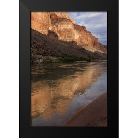 AZ, Grand Canyon, Colorado River at sunset Black Modern Wood Framed Art Print by Grall, Don