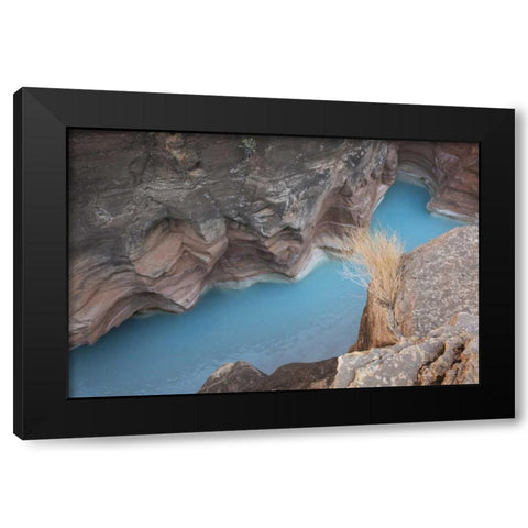 AZ, Grand Canyon, Havasu Creeks through a gorge Black Modern Wood Framed Art Print by Grall, Don