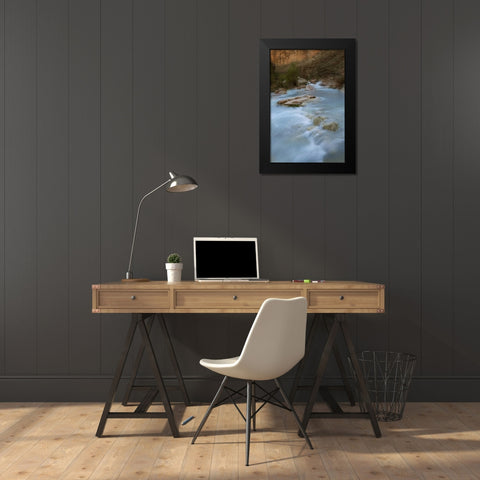 AZ, Grand Canyon, Havasu Creeks through canyon Black Modern Wood Framed Art Print by Grall, Don