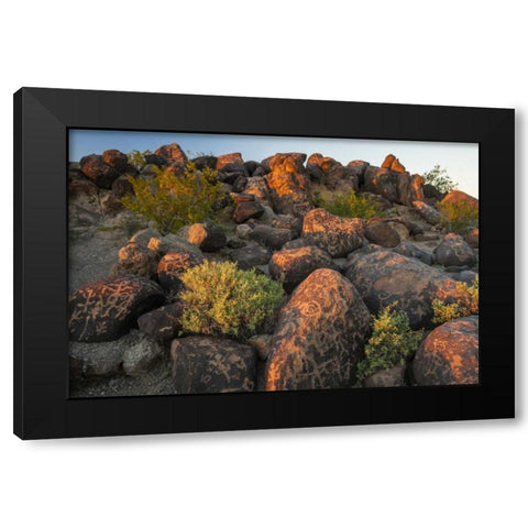 Arizona, Painted Rocks Rocks with petroglyphs Black Modern Wood Framed Art Print by Illg, Cathy and Gordon