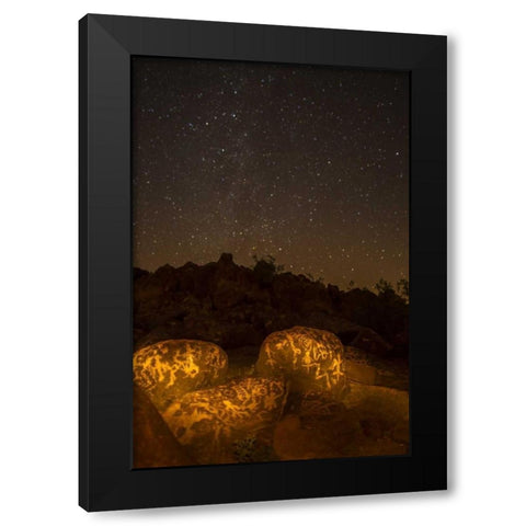 Arizona, Painted Rocks Rocks with petroglyphs Black Modern Wood Framed Art Print by Illg, Cathy and Gordon