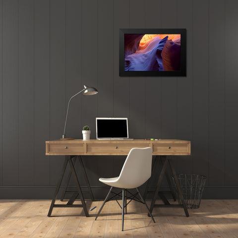 USA, Arizona, Page Slot Canyon scenic Black Modern Wood Framed Art Print by Delisle, Gilles