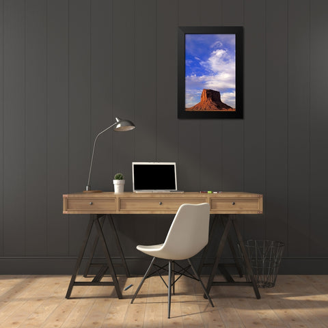 Arizona-Monument Valley Wilson Butte landscape  Black Modern Wood Framed Art Print by Jaynes Gallery