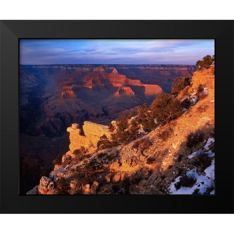 Arizona-Grand Canyon National Park Sunrise from Mather Point on South Rim  Black Modern Wood Framed Art Print by Jaynes Gallery