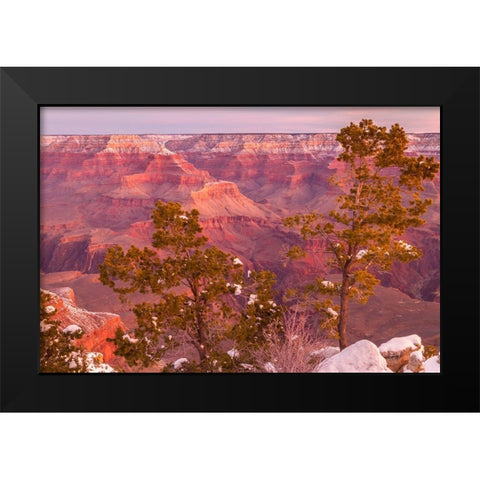 Arizona-Grand Canyon National Park Sunrise on Mather Point Black Modern Wood Framed Art Print by Jaynes Gallery