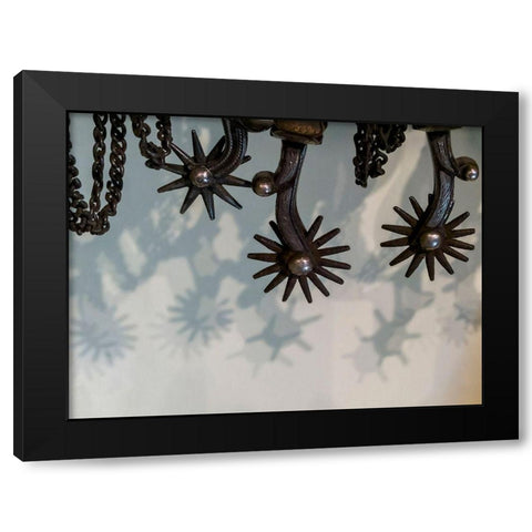 Arizona-Scottsdale Cowboy spurs and shadows  Black Modern Wood Framed Art Print by Jaynes Gallery