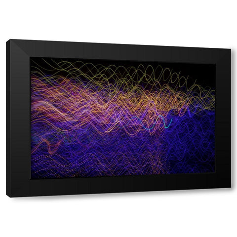 USA-Arizona-Buckeye-Abstract of multicolored Christmas lights Black Modern Wood Framed Art Print by Jaynes Gallery