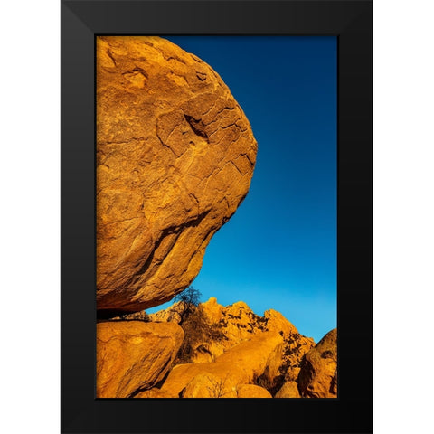 Jumbled granite boulders at Council Rocks in the Dragoon Mountains in the Coronado National Forest- Black Modern Wood Framed Art Print by Haney, Chuck