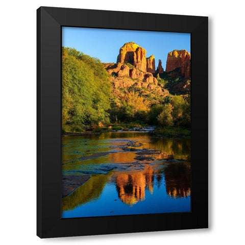 Sedona-Red Rock-Cathedral Rock Black Modern Wood Framed Art Print with Double Matting by Theodore, George