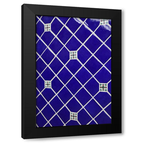Arizona- USA. Mexican tile wall Black Modern Wood Framed Art Print with Double Matting by Sienda, Jolly