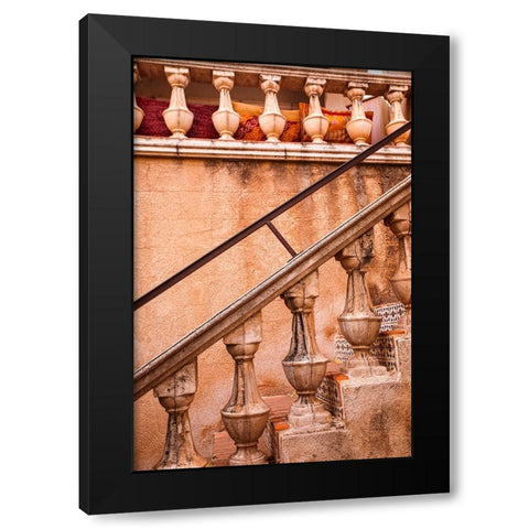 Arizona- USA. Terracotta stairs Black Modern Wood Framed Art Print with Double Matting by Sienda, Jolly