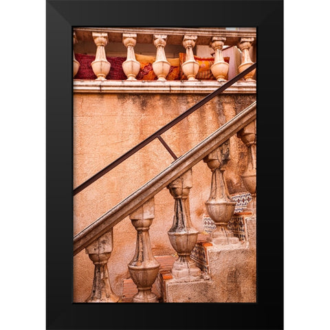 Arizona- USA. Terracotta stairs Black Modern Wood Framed Art Print by Sienda, Jolly