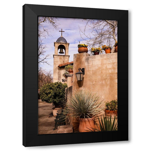 Sedona- Arizona. Tlaquepaque Chapel Black Modern Wood Framed Art Print with Double Matting by Sienda, Jolly