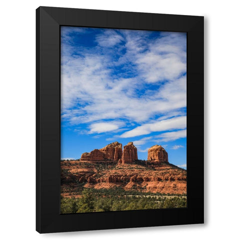 Sedona- Arizona- USA. Cathedral Rock- red rock formations Black Modern Wood Framed Art Print with Double Matting by Sienda, Jolly